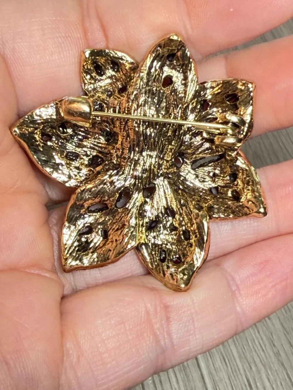 Flower Brooch Faux Pearl Rhinestone Floral Pin Multicolor Crystal Jewelry